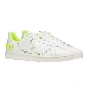 VALENTINO GARAVANI
Backnet perforated leather sneakers